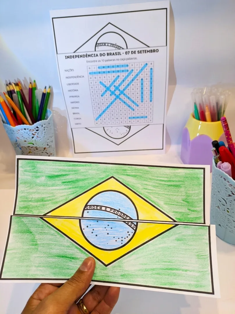 Caça-Palavras e Dobradura - Independência do Brasil — imagem 3