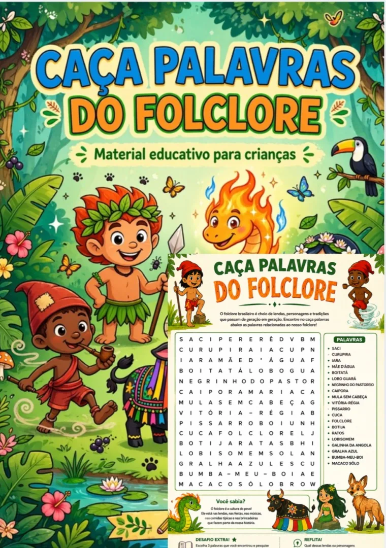 Caça Palavras Folclore - PDF com Bônus — imagem 3