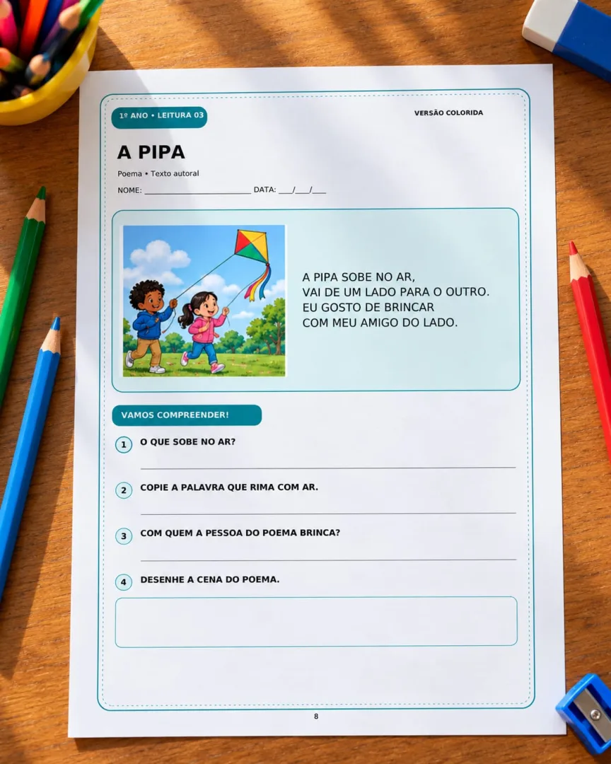 Caderno de Interpretação de Texto e Gabarito - 1º ao 4º Ano PDF  — imagem 5