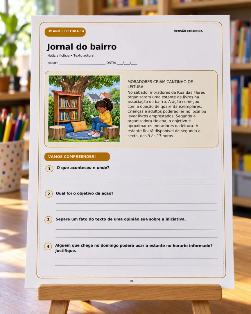 Caderno de Interpretação de Texto e Gabarito - 1º ao 4º Ano PDF  — imagem 6
