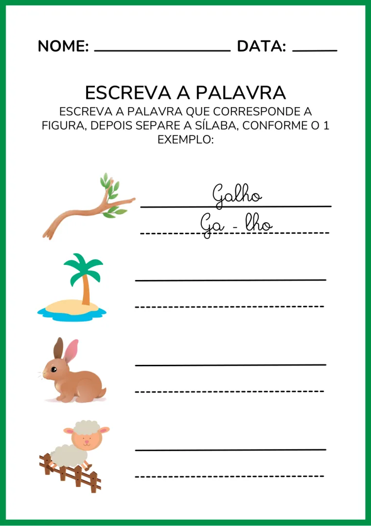 Caderno de Sílabas Complexas – 56 Páginas | Alfabetização em PDF — imagem 2