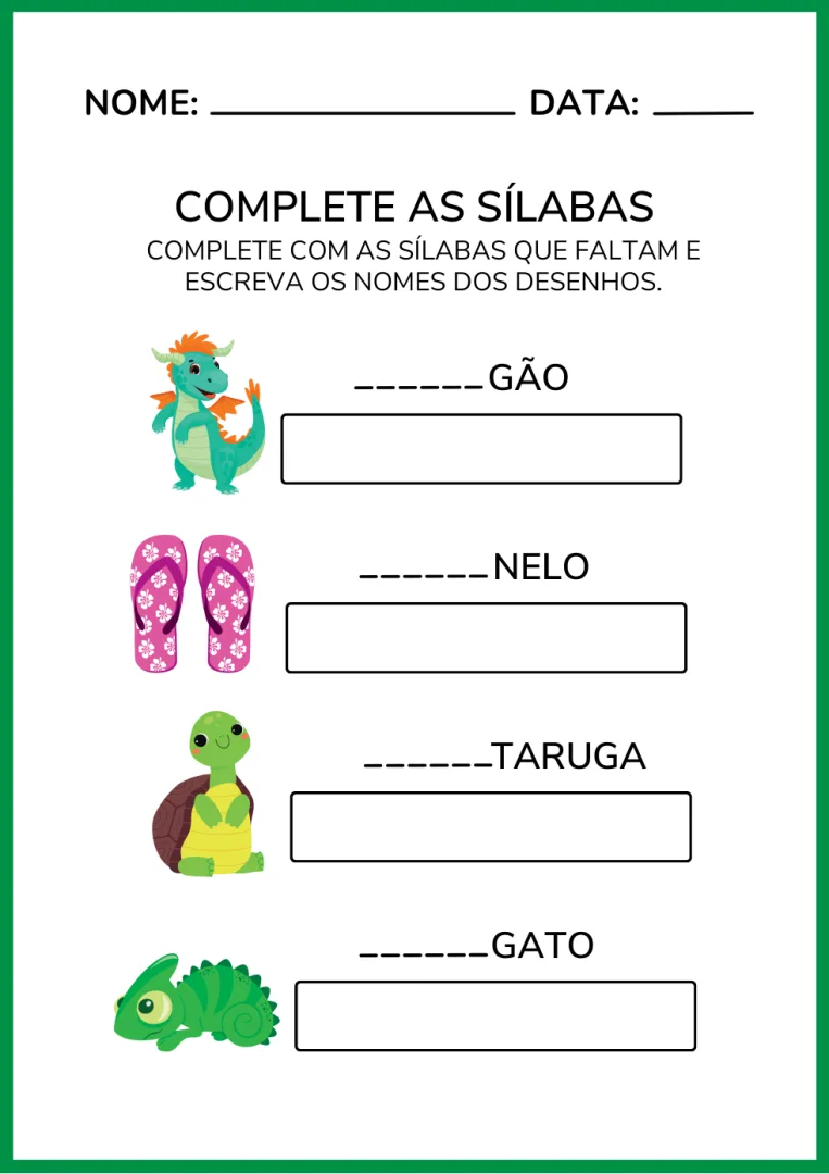 Caderno de Sílabas Complexas – 56 Páginas | Alfabetização em PDF — imagem 4