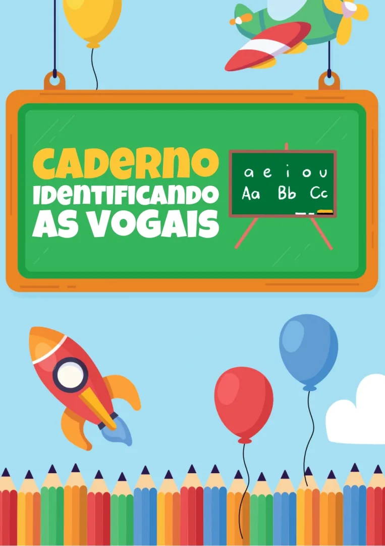 Caderno Identificando as Vogais - Educação Infantil em PDF — imagem 2