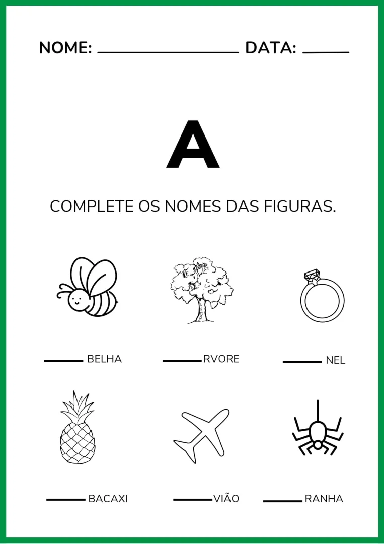 Caderno Identificando as Vogais - Educação Infantil em PDF — imagem 3