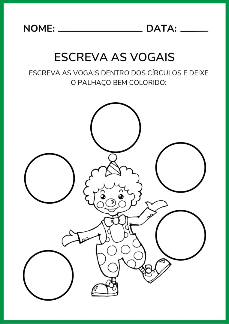 Caderno Identificando as Vogais - Educação Infantil em PDF — imagem 4