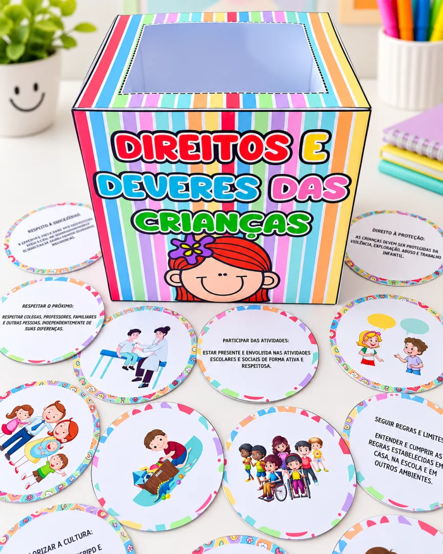 Caixa Lúdica Direitos e Deveres das Crianças – Cards Ilustrados em PDF — imagem 3