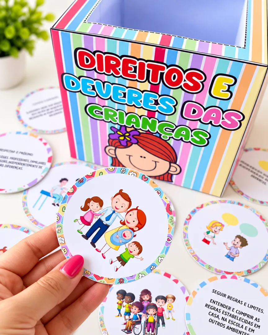 Caixa Lúdica Direitos e Deveres das Crianças – Cards Ilustrados em PDF — imagem 2