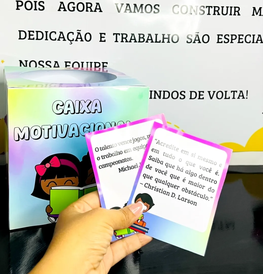 CAIXA MOTIVACIONAL: BOM RETORNO EQUIPE / VOLTA ÀS AULAS PROFESSORES — imagem 2
