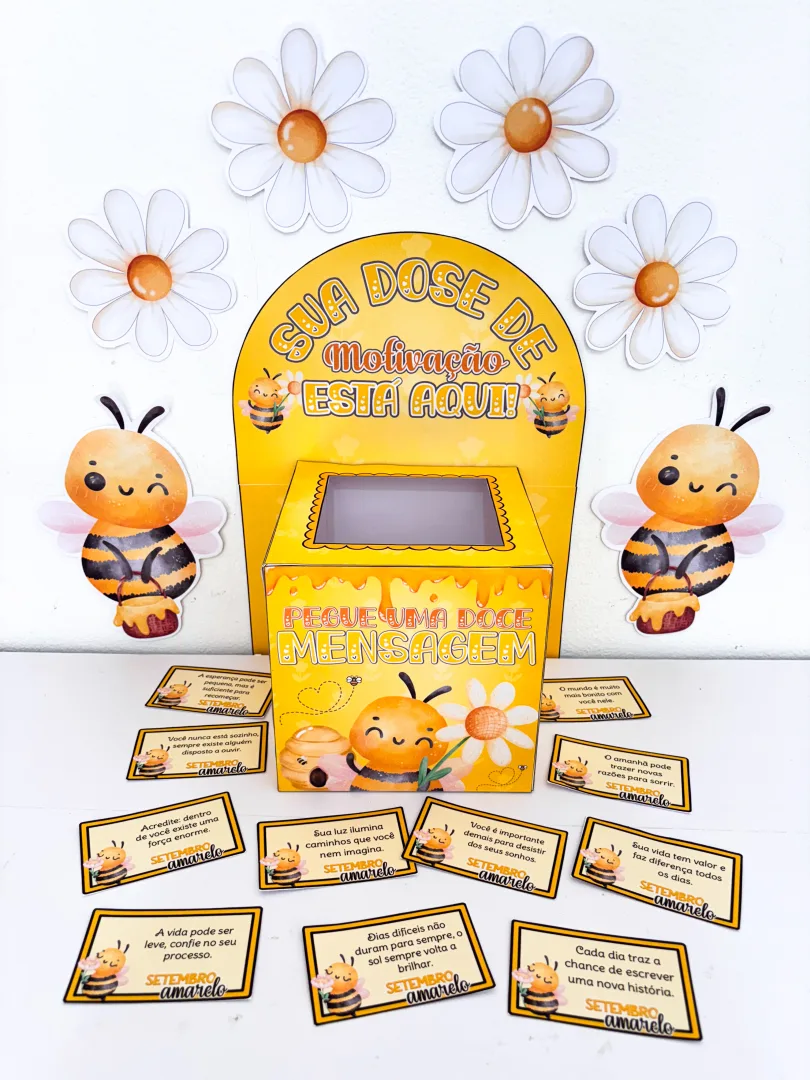 Caixa Motivacional Setembro Amarelo – 36 Mensagens de Acolhimento — imagem 3