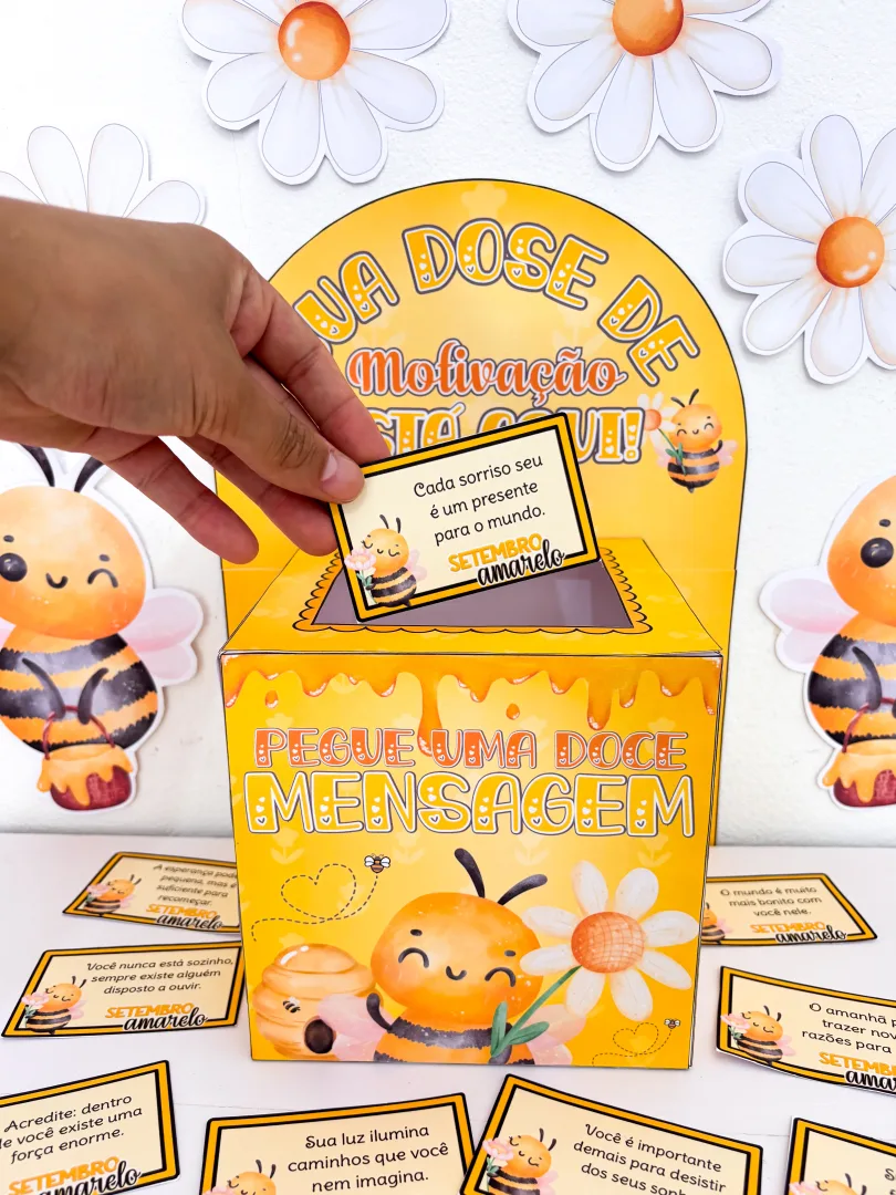 Caixa Motivacional Setembro Amarelo – 36 Mensagens de Acolhimento — imagem 5