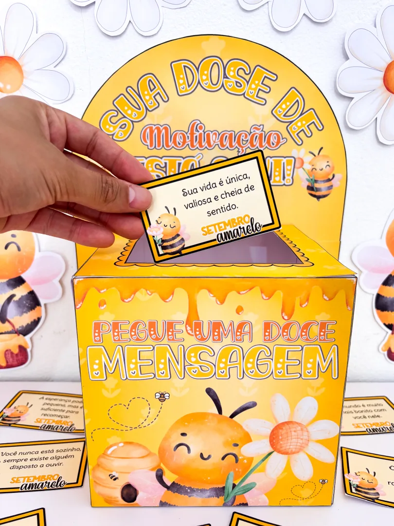Caixa Motivacional Setembro Amarelo – 36 Mensagens de Acolhimento — imagem 4