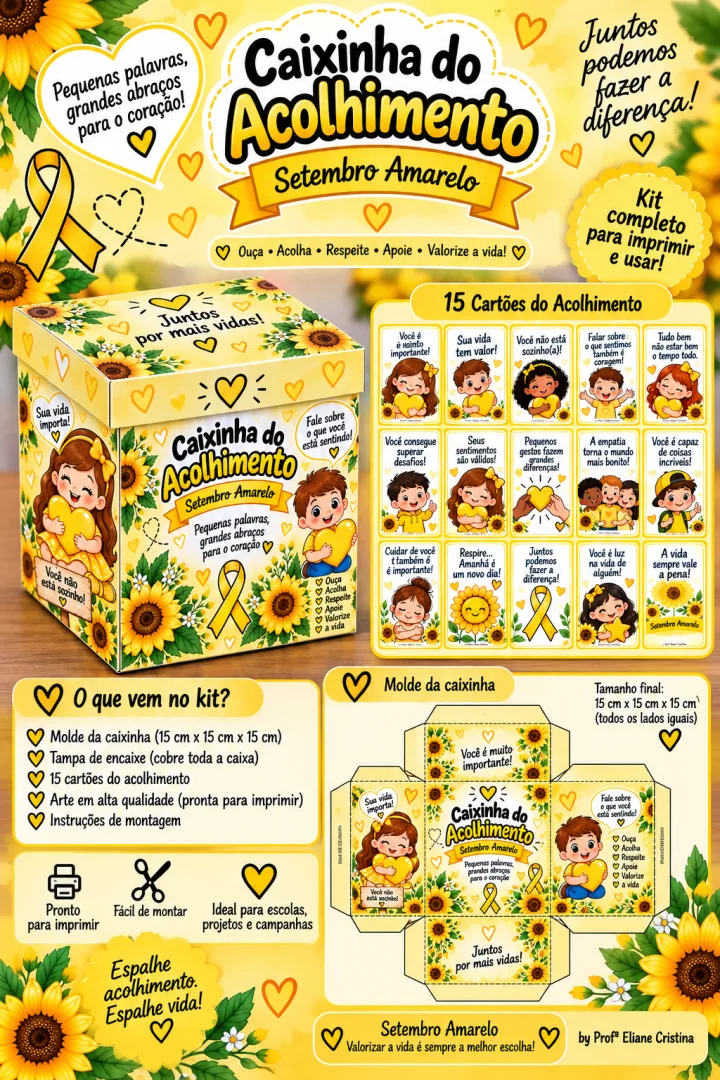 Setembro Amarelo Caixinha do Acolhimento - Educação Infantil - PDF — imagem 2