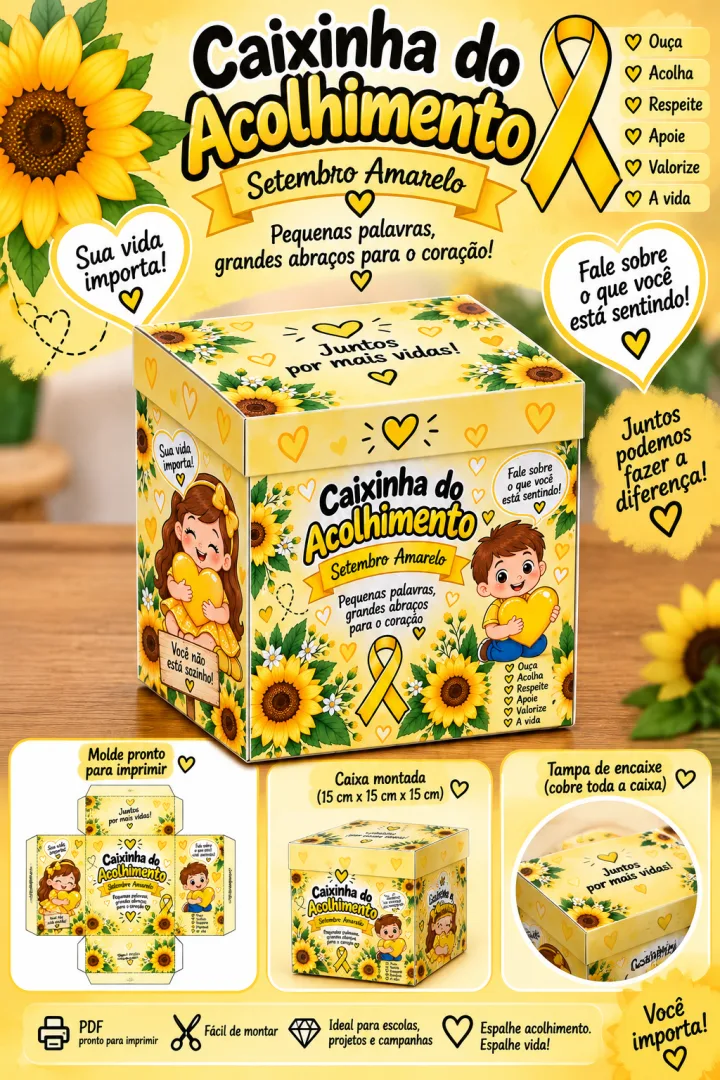 Setembro Amarelo Caixinha do Acolhimento - Educação Infantil - PDF — imagem 4