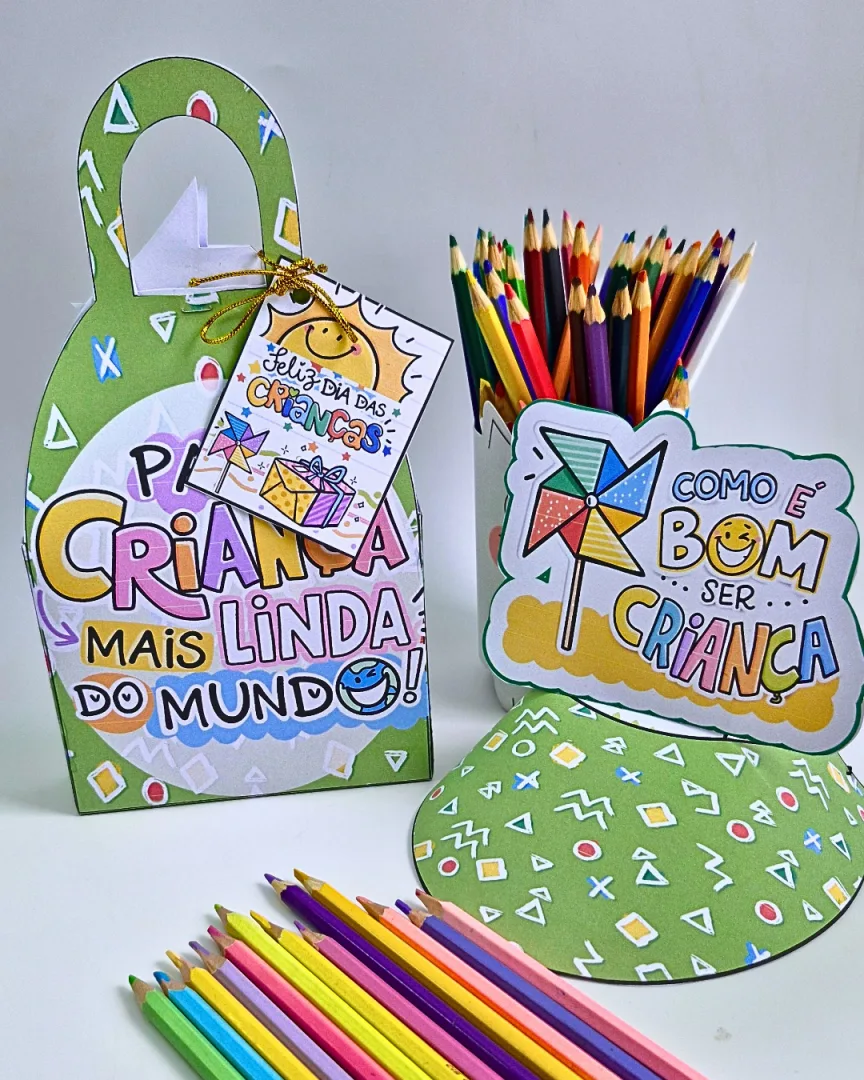 Caixinha e Viseira Para a Criança Mais Linda – Lembrancinha Dia das Crianças — imagem 2