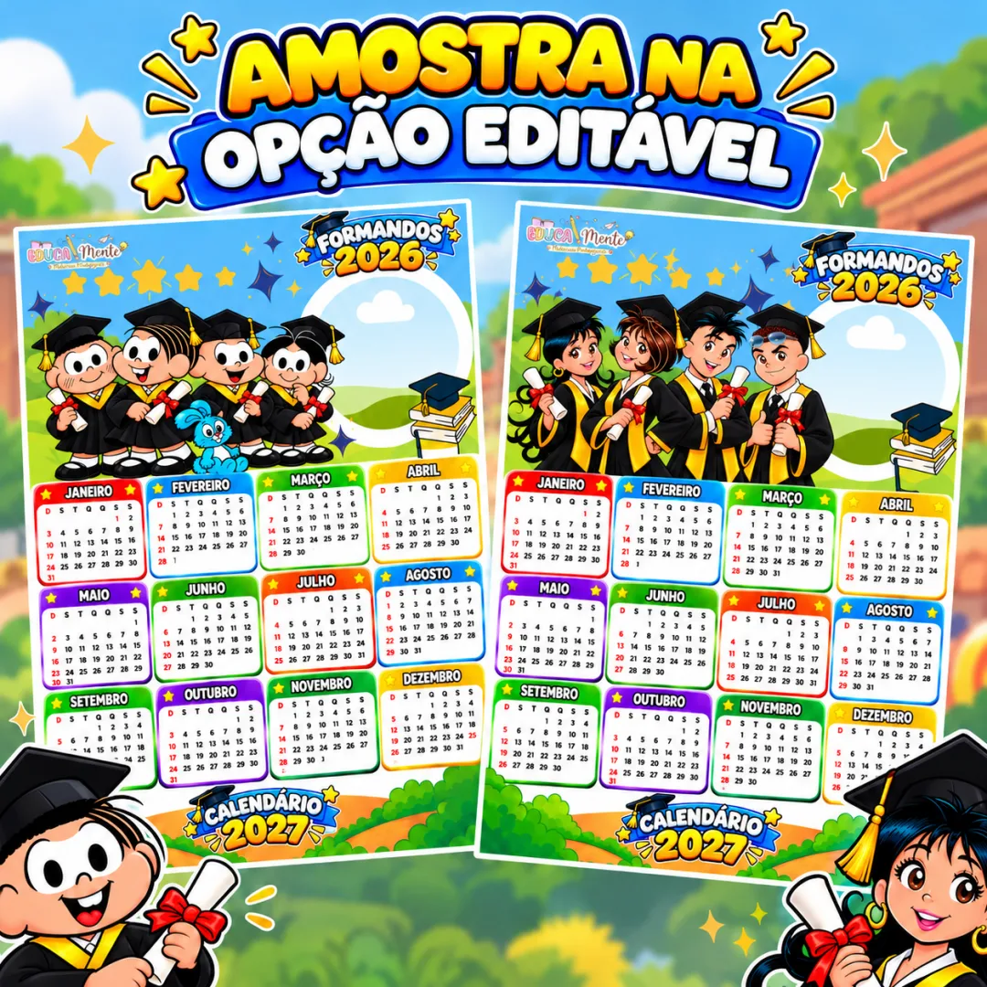 🎓CALENDÁRIO DE FORMATURA 2027 |TURMA DA MÔNICA ! ❤️ — imagem 2