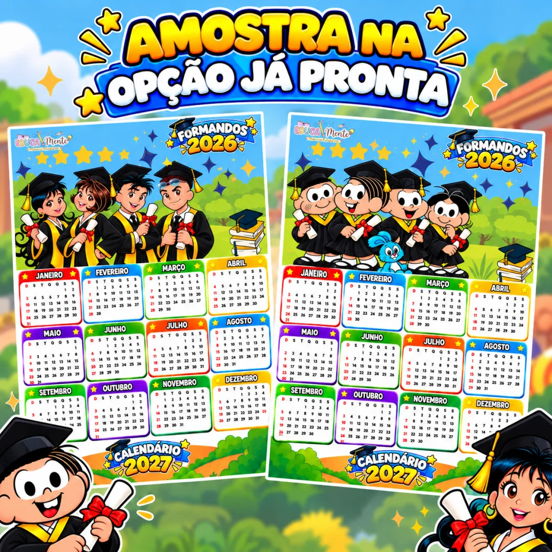 🎓CALENDÁRIO DE FORMATURA 2027 |TURMA DA MÔNICA ! ❤️ — imagem 3