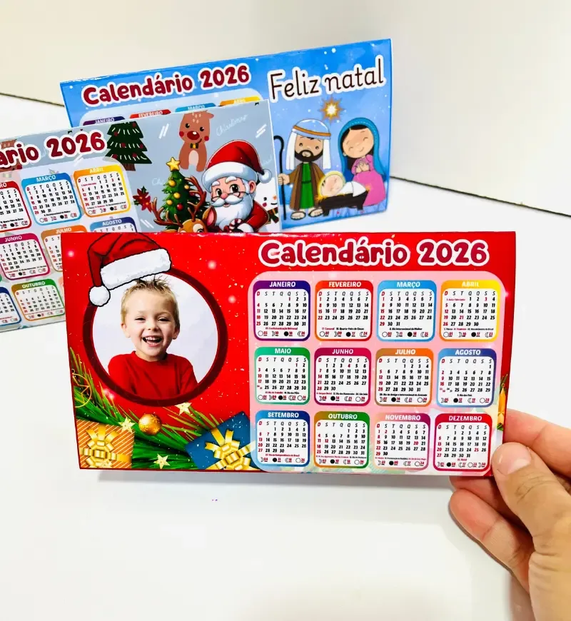 Calendário de Mesa 2026 Editável — imagem 4