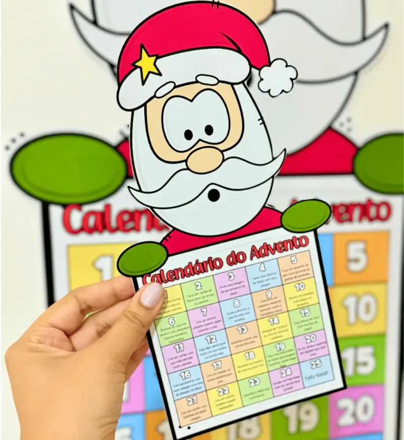 Calendário do Advento Papai Noel PDF Educação Infantil — imagem 2