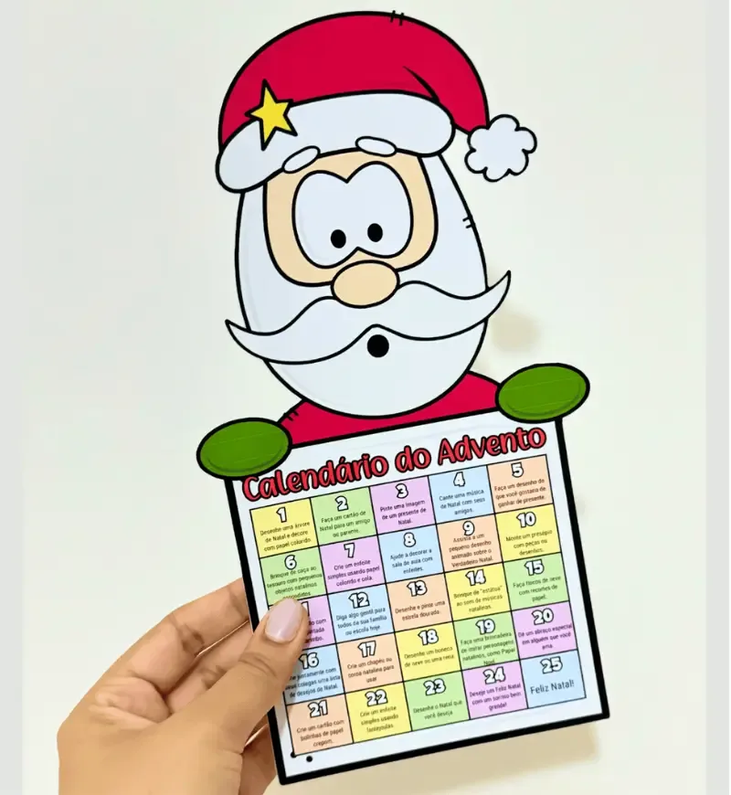 Calendário do Advento Papai Noel PDF Educação Infantil — imagem 4