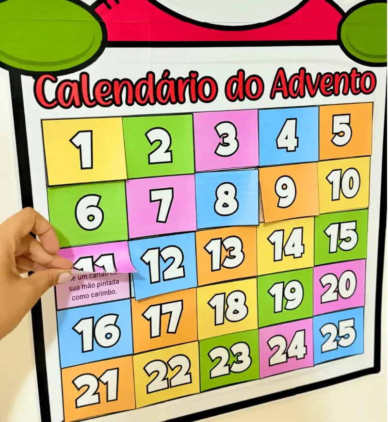Calendário do Advento Papai Noel PDF Educação Infantil — imagem 5