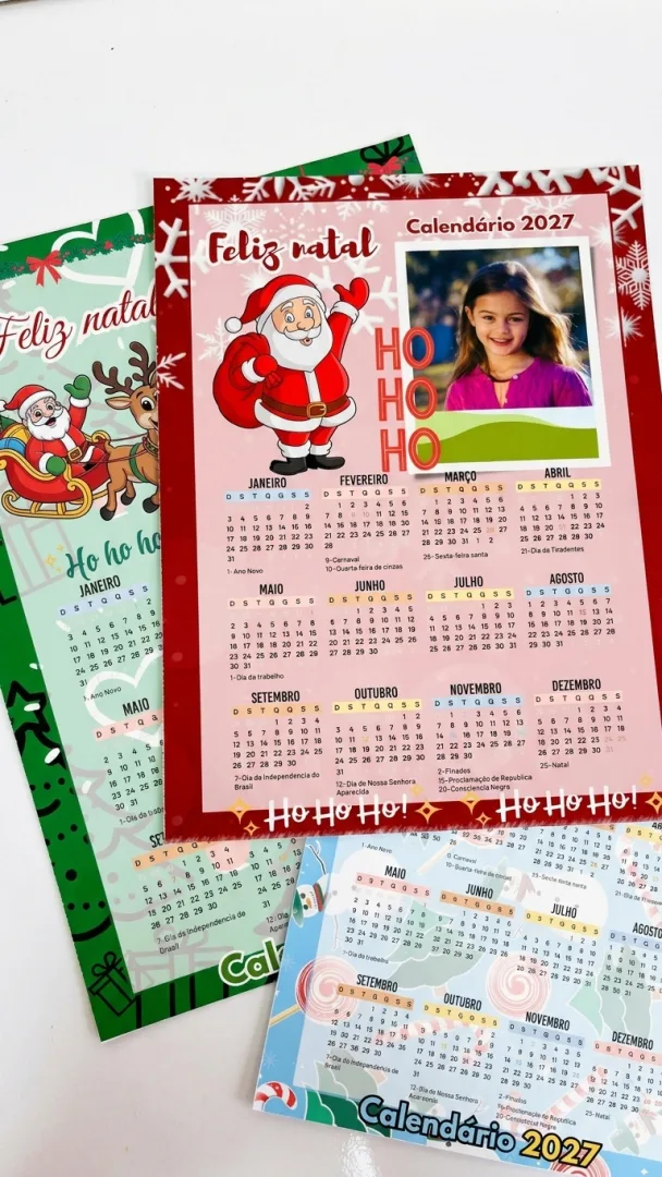 Calendário Natalino 2027 Editável no Canva – com Foto — imagem 3