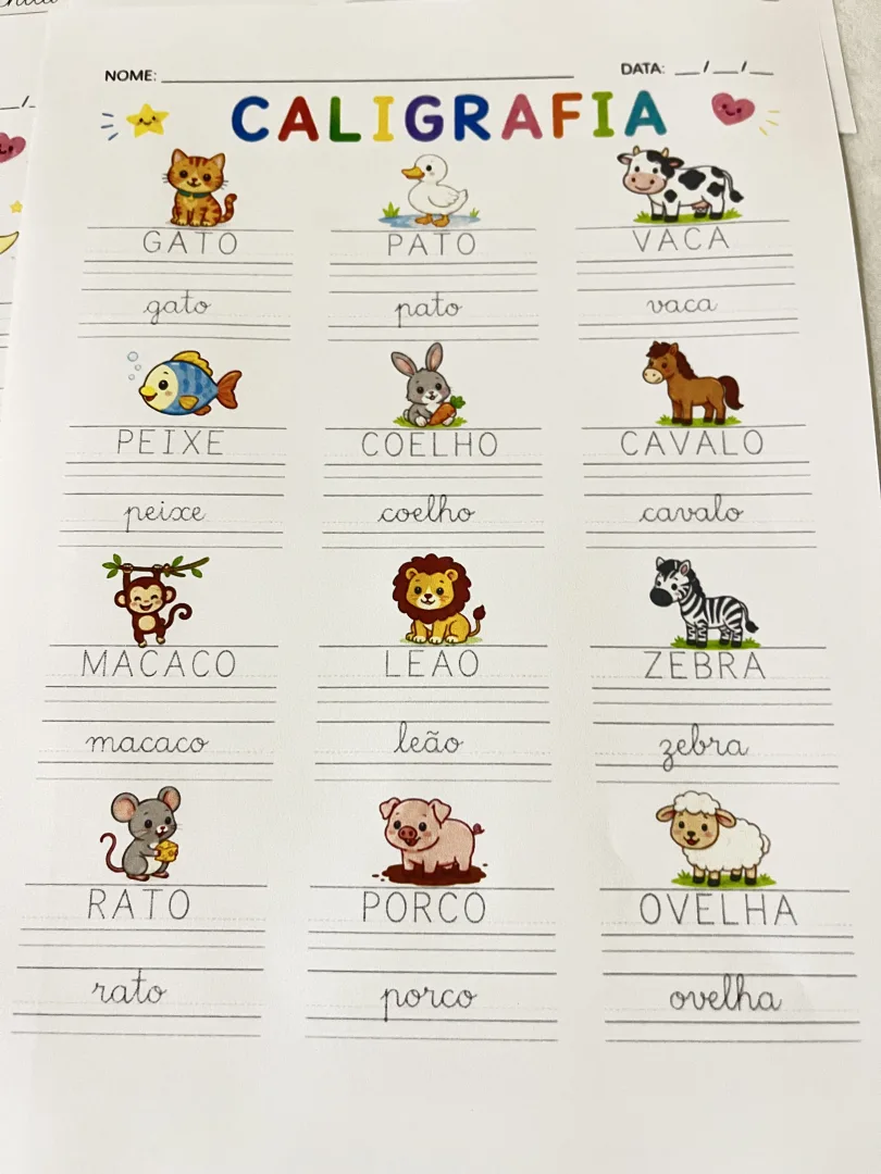 Caligrafia Palavras para Alfabetização – Atividades de Escrita para Imprimir — imagem 4