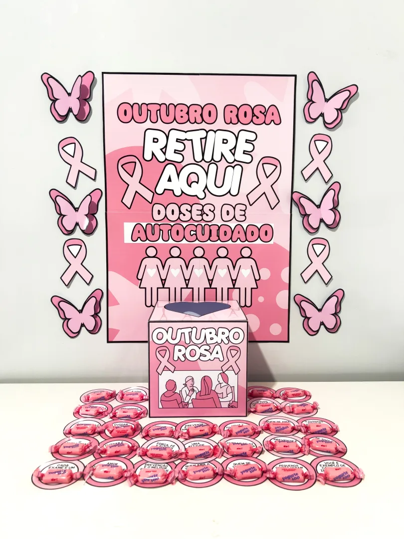 Cantinho Motivacional Outubro Rosa – Fichas e Decoração — imagem 3