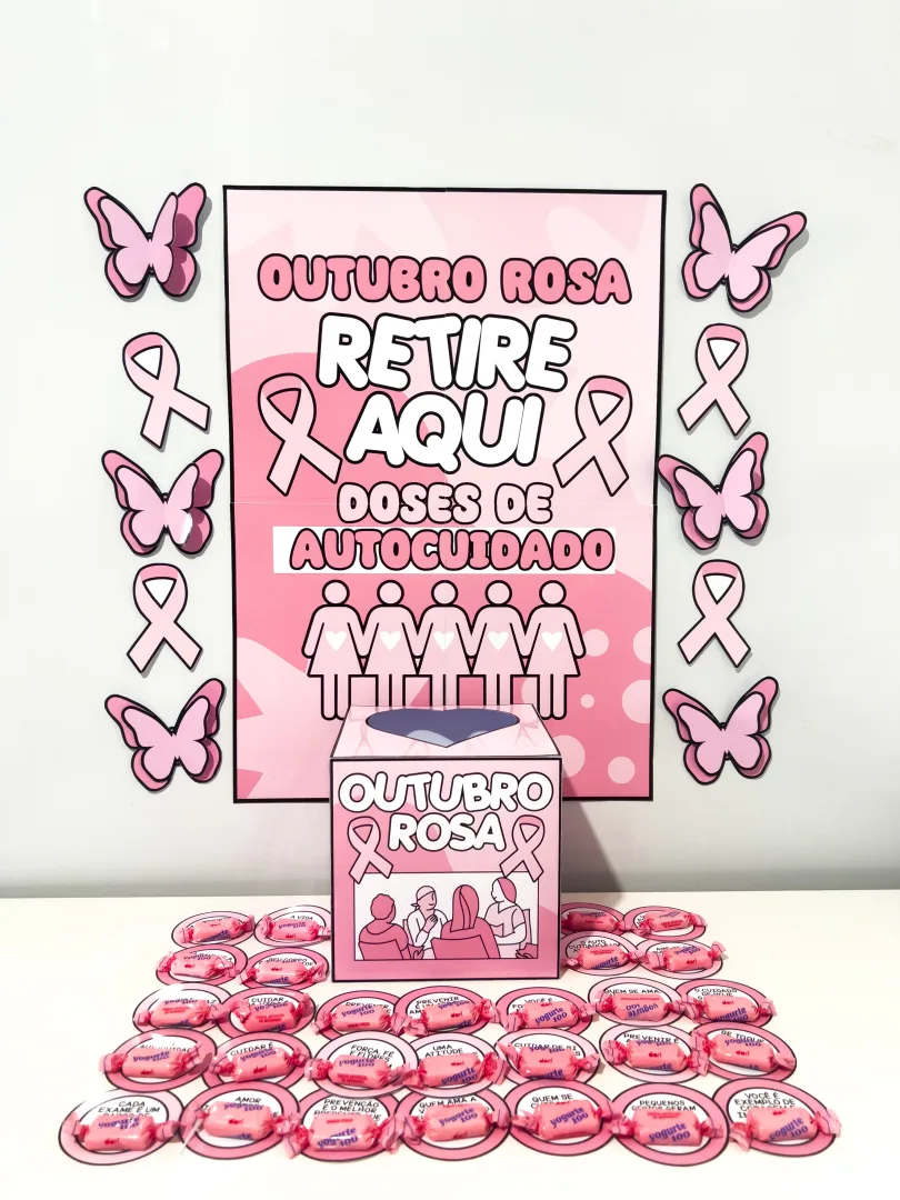 Cantinho Motivacional Outubro Rosa – Fichas e Decoração — imagem 4