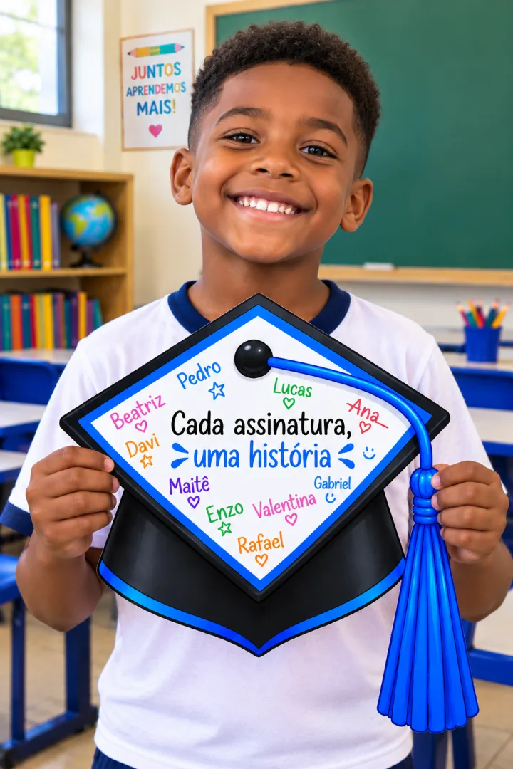 CAPELO DE FORMATURA COM ASSINATURAS DOS ALUNOS! ✨ 💰6,00 Uma lembrança linda e especial para eternizar esse momento tão  — imagem 2