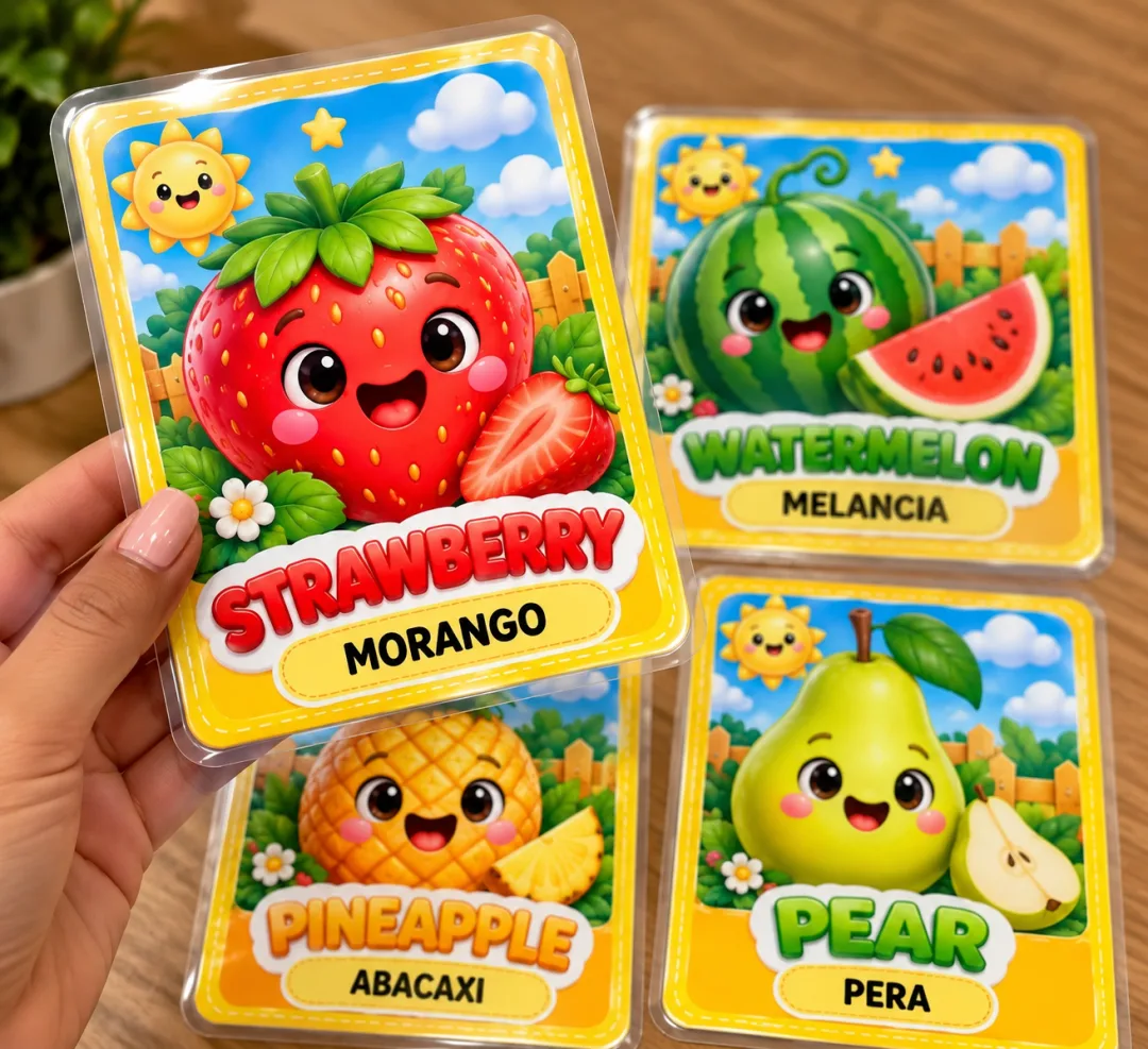Cards de Inglês Infantil: Minhas Primeiras Frutas em Inglês em PDF — imagem 4