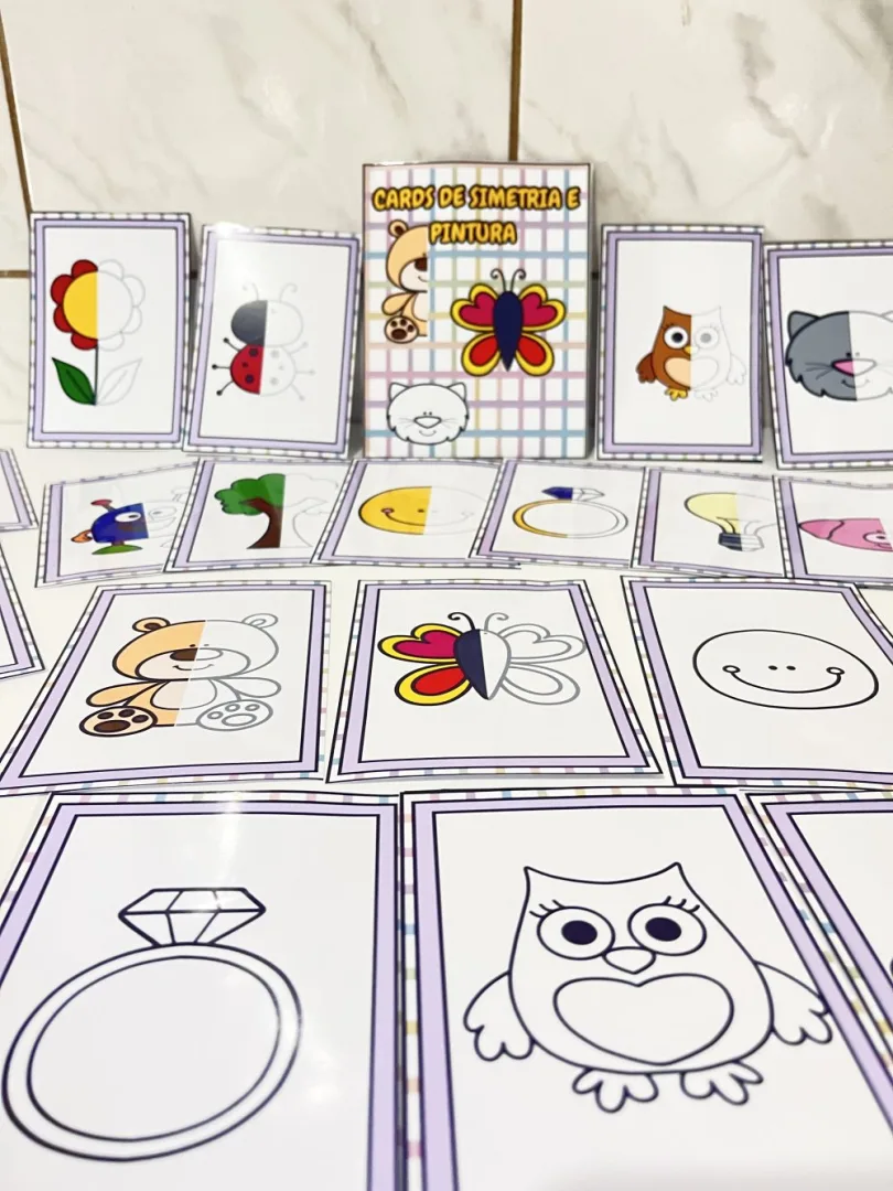 Cards de Simetria e Pintura — Pronto para Imprimir — imagem 2