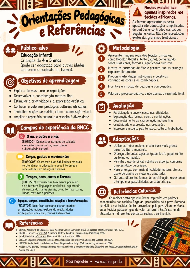 Carimbos de Grafismos Africanos em PDF- Educação Infantil — imagem 4