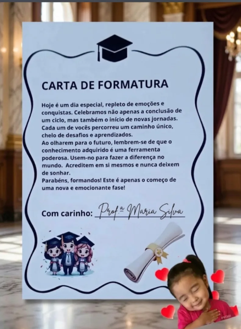 Carta de FORMATURA PDF Ed infantil e fundamental  — imagem 3