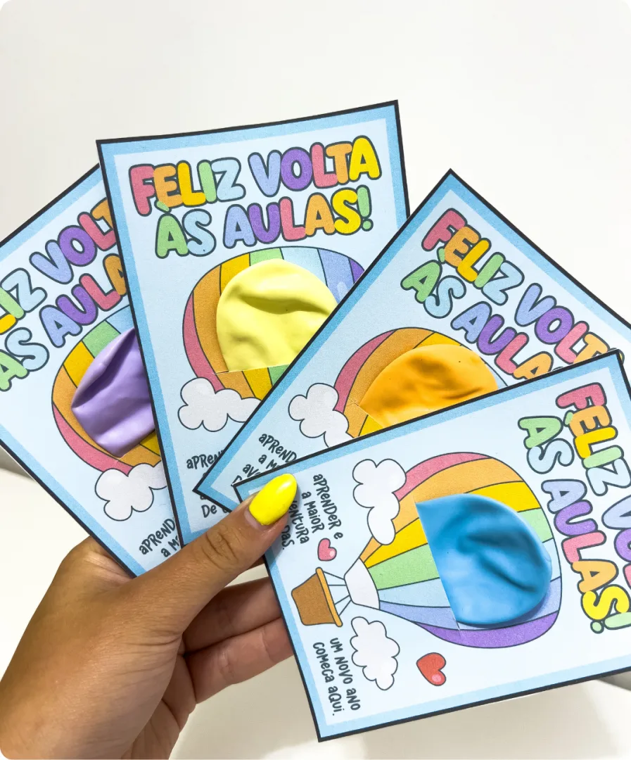 CARTÃO BALÃO VOLTA ÀS AULAS - PDF — imagem 2
