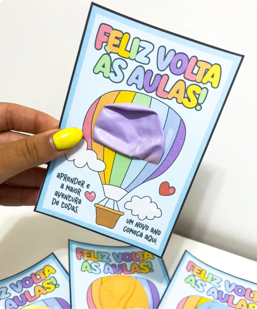 CARTÃO BALÃO VOLTA ÀS AULAS - PDF — imagem 3