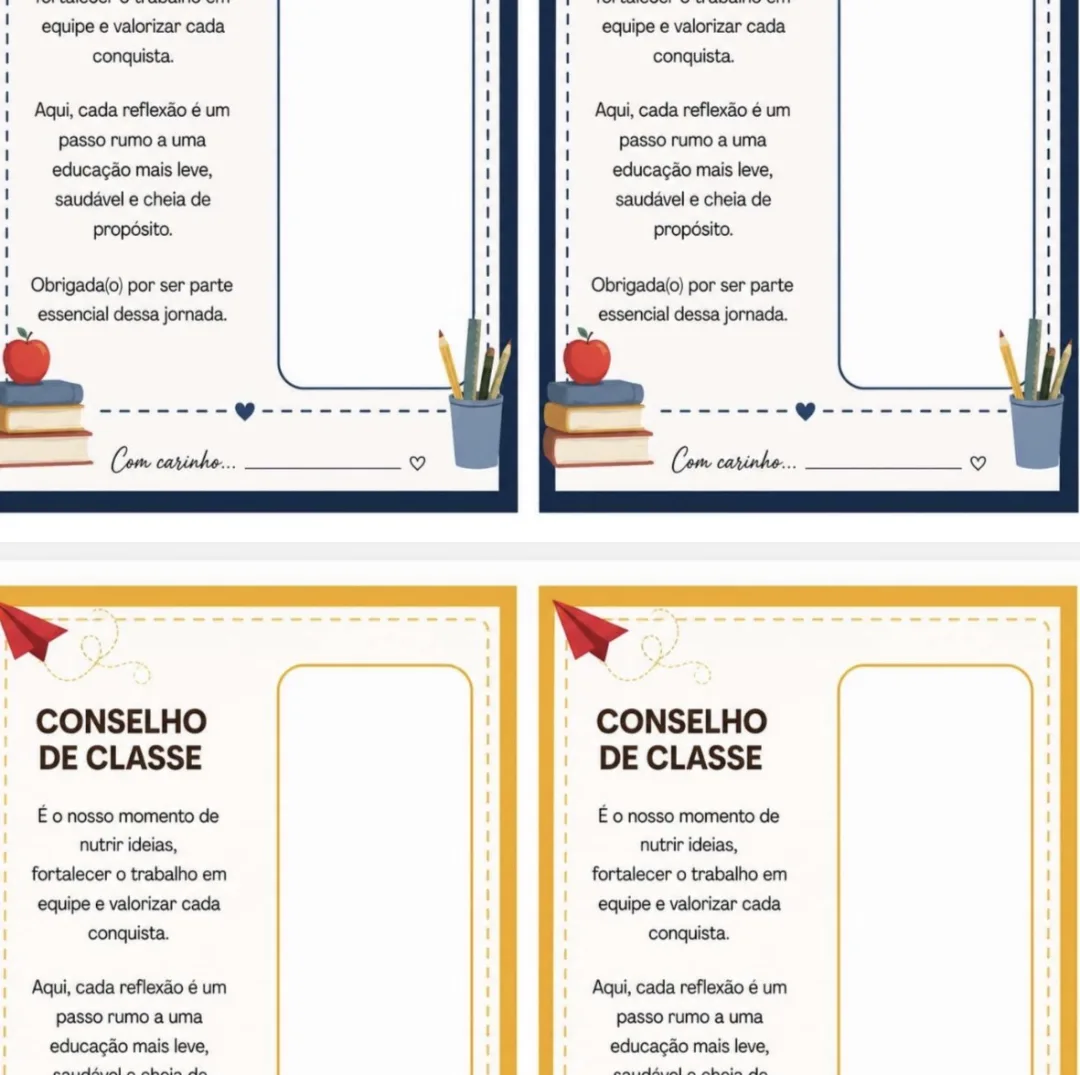 Cartão Conselho de Classe — imagem 4