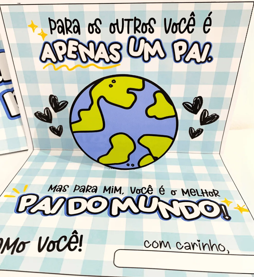 Cartão Dia dos Pais: Melhor Pai do Mundo — imagem 2