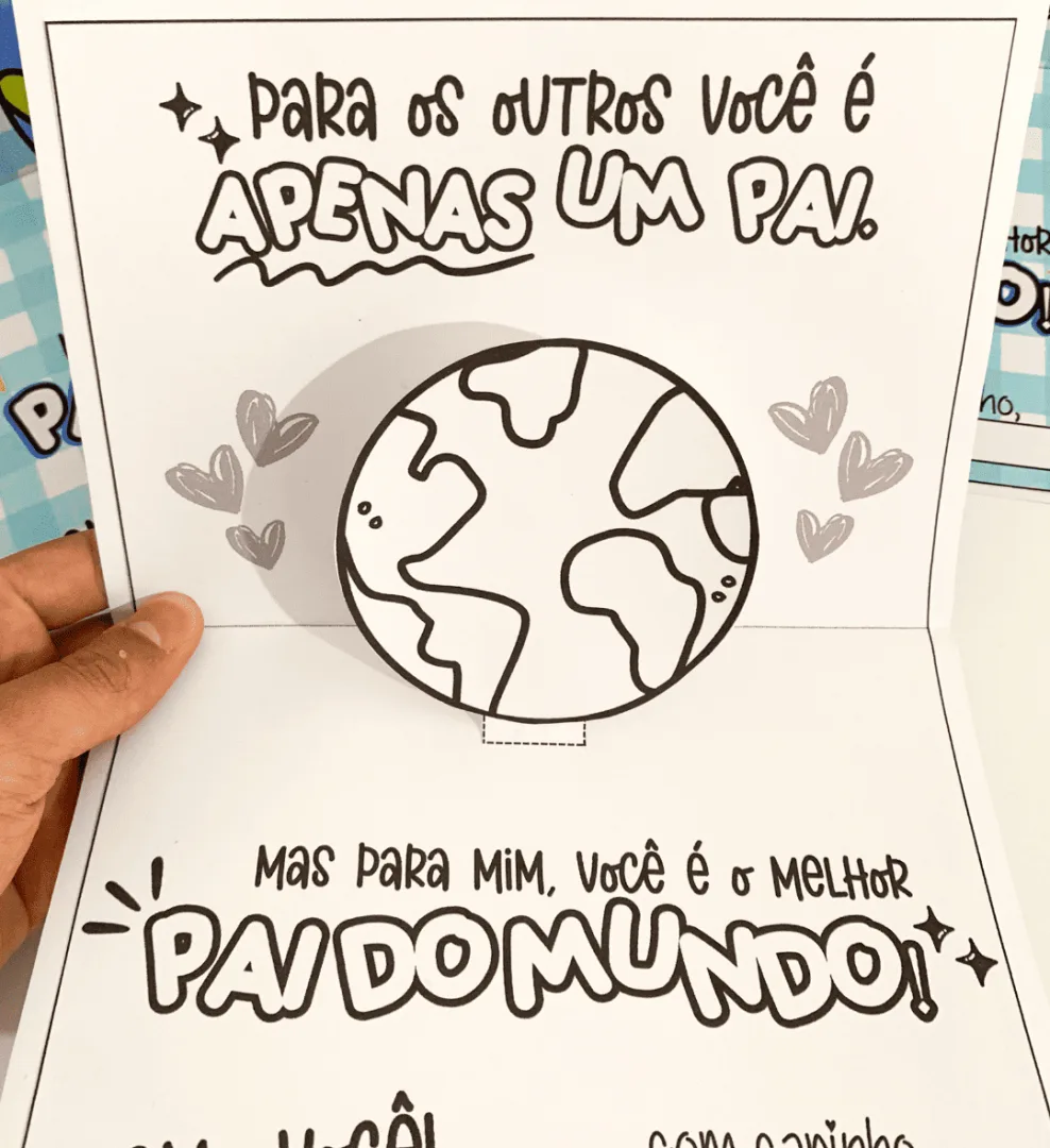Cartão Dia dos Pais: Melhor Pai do Mundo — imagem 3