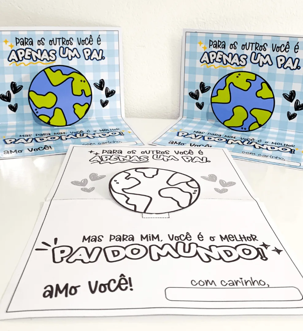 Cartão Dia dos Pais: Melhor Pai do Mundo — imagem 6