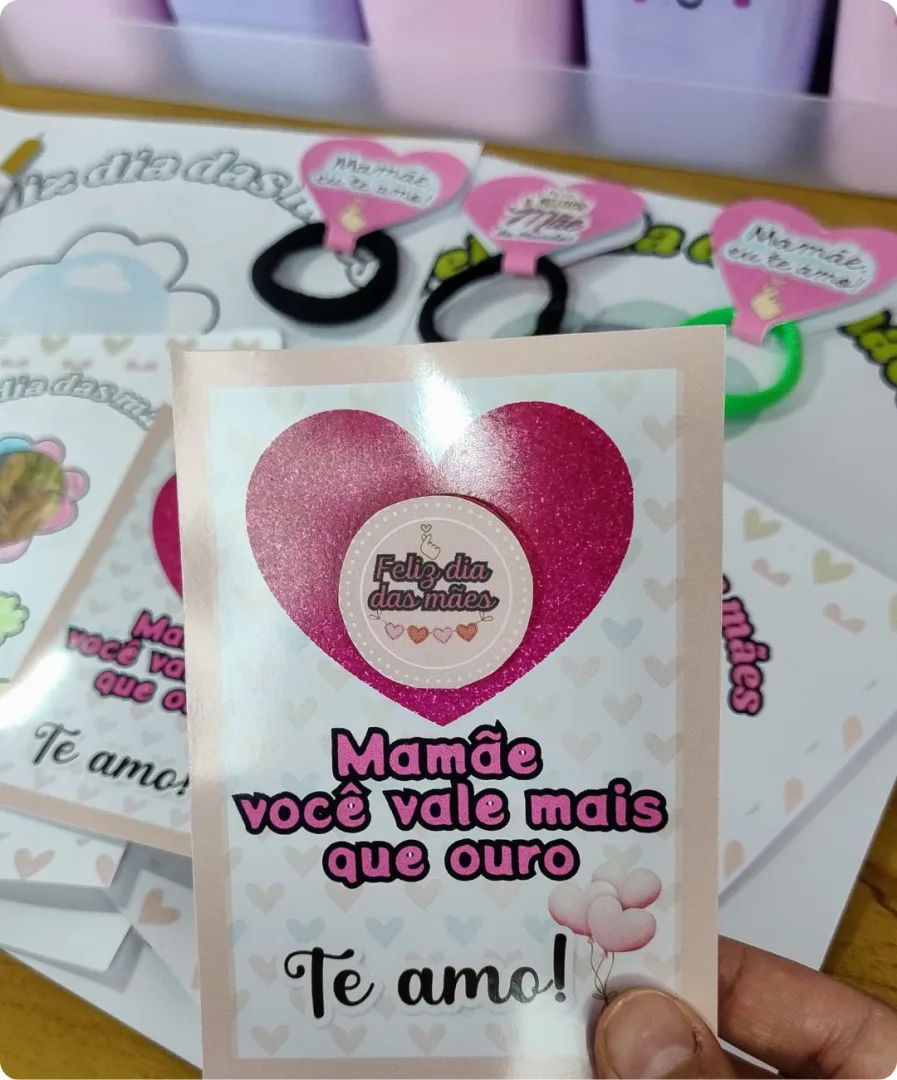 CARTÃO FLOR EDITÁVEL + LEMBRANCINHAS — imagem 5