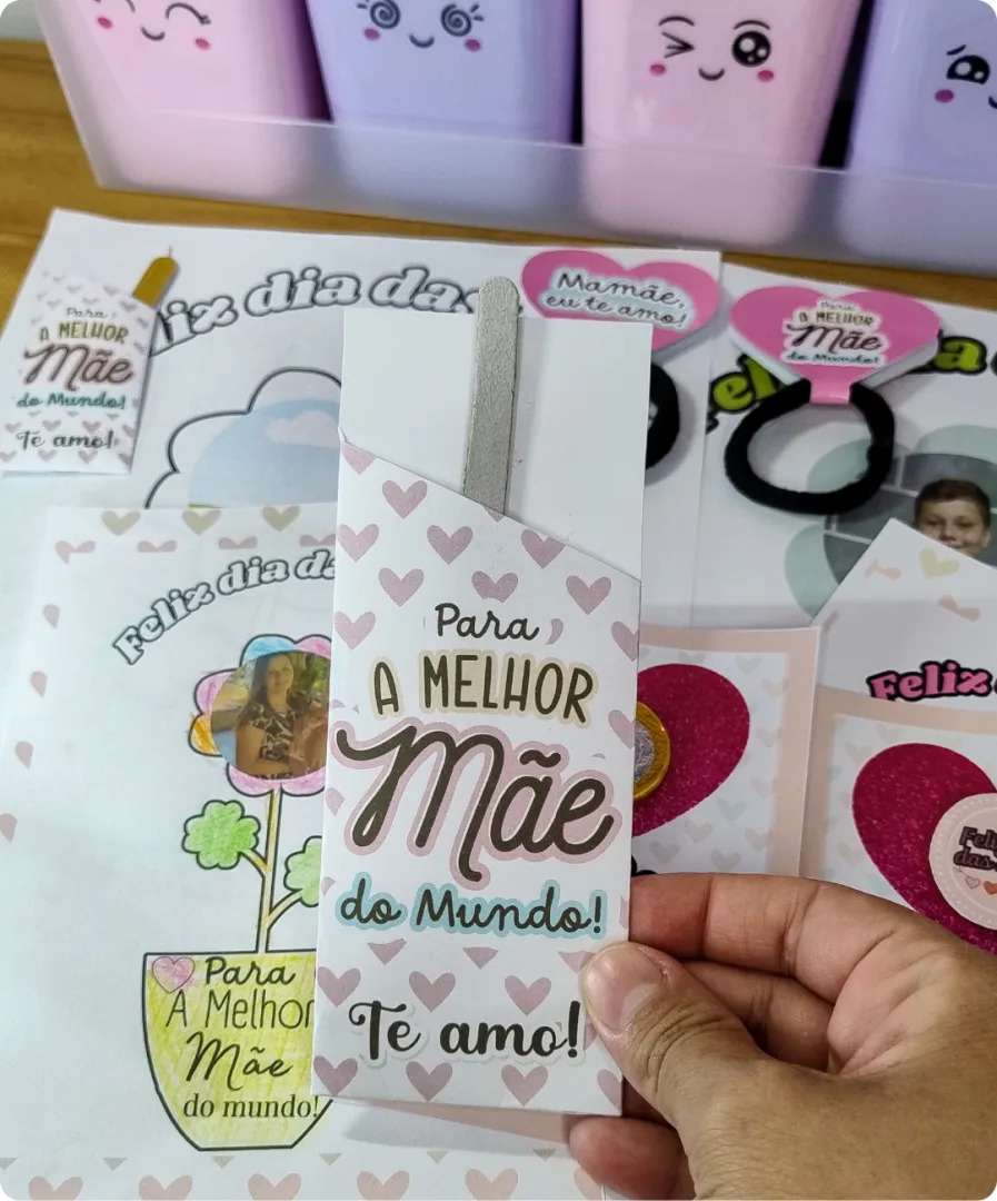 CARTÃO FLOR EDITÁVEL + LEMBRANCINHAS — imagem 6
