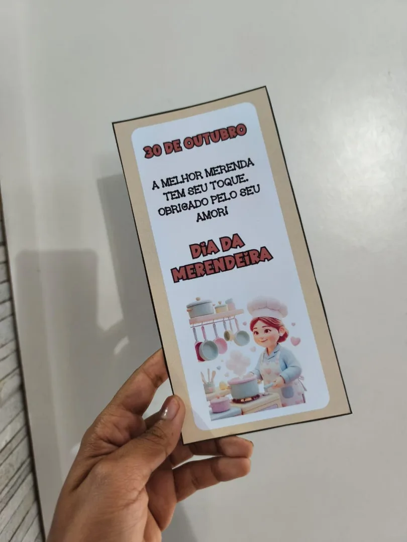 Cartão de Homenagem às Merendeiras - 3 Modelos PDF Ed. Infantil — imagem 3