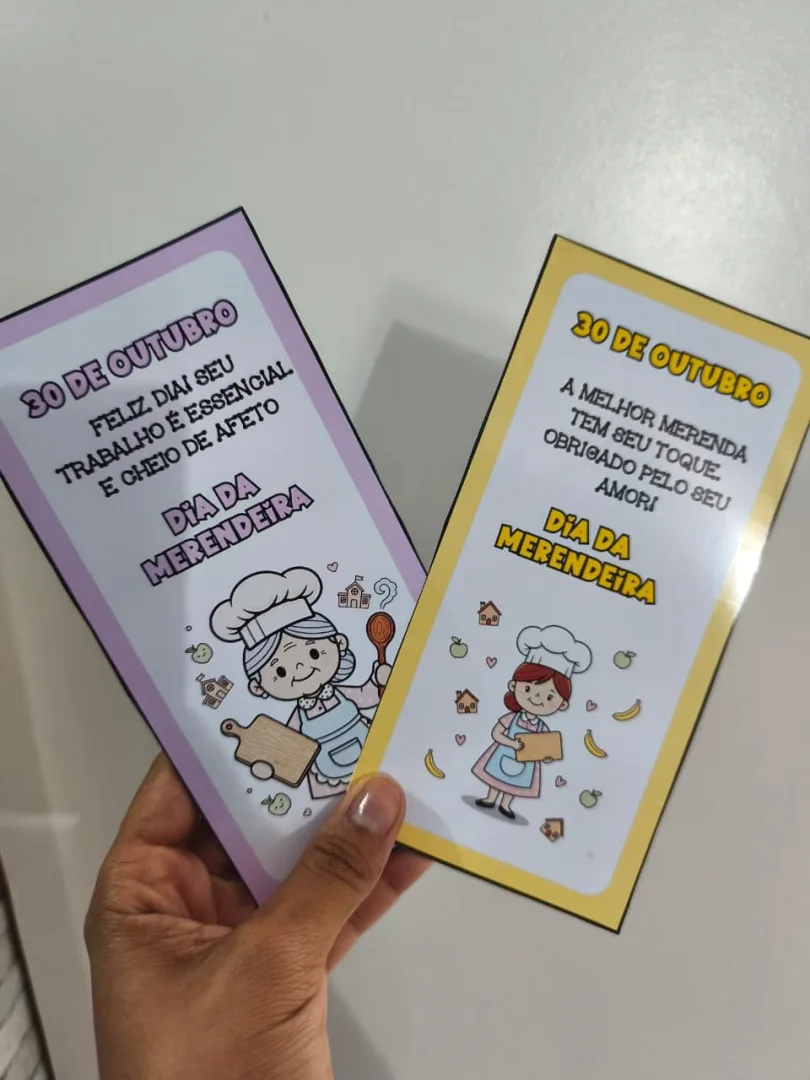 Cartão de Homenagem às Merendeiras - 3 Modelos PDF Ed. Infantil — imagem 4