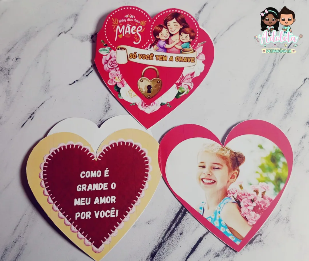 Cartão Interativo Dia das Mães Coração — imagem 5