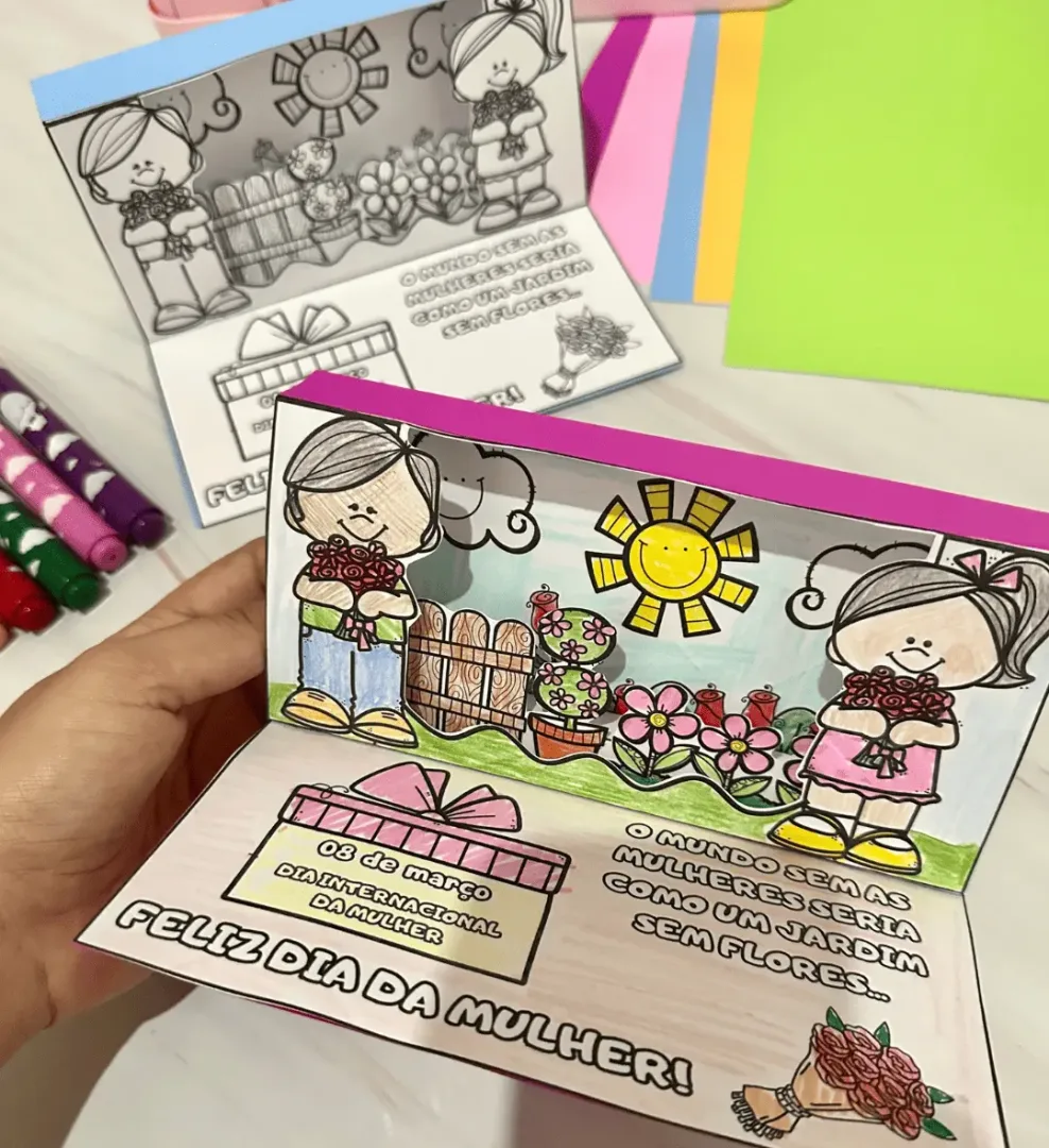 Cartão Jardim 3D - Dia da Mulher — imagem 2