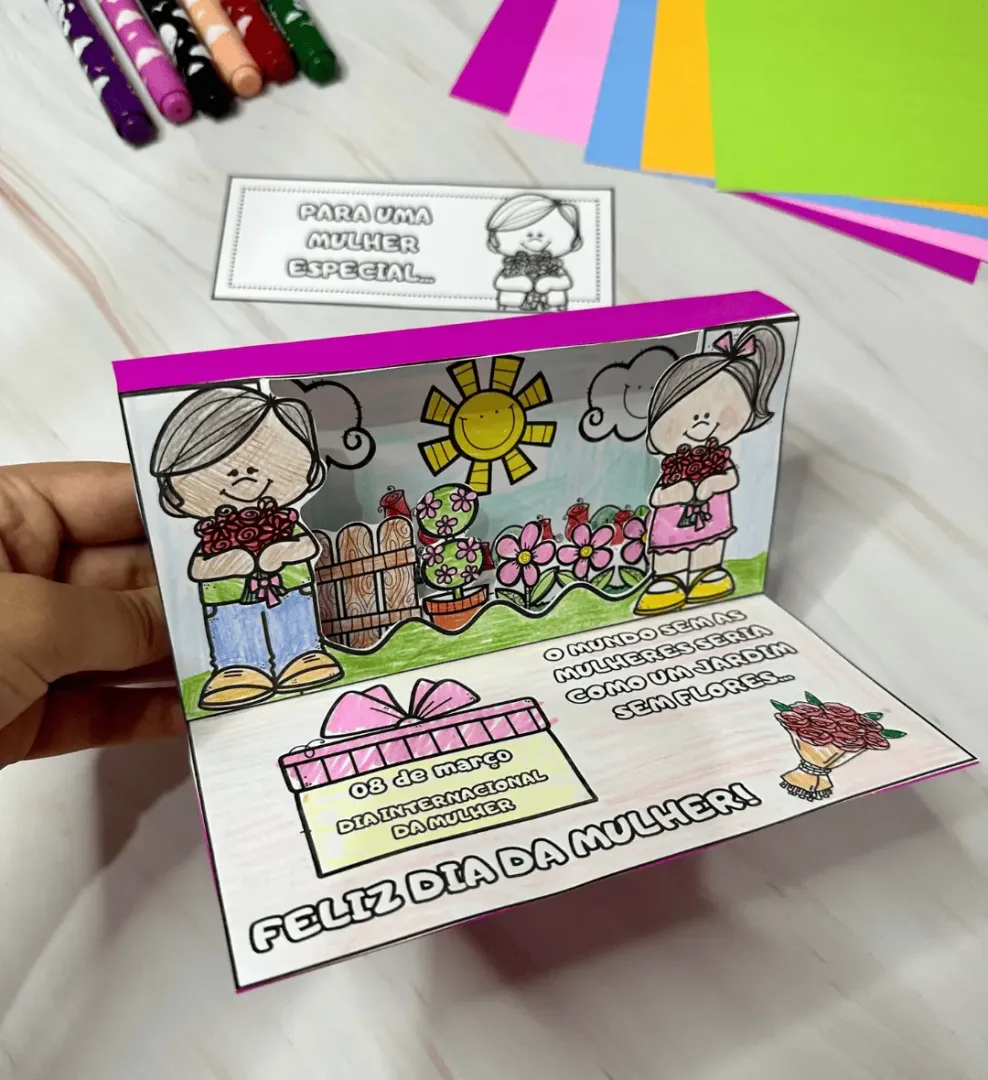 Cartão Jardim 3D - Dia da Mulher — imagem 3