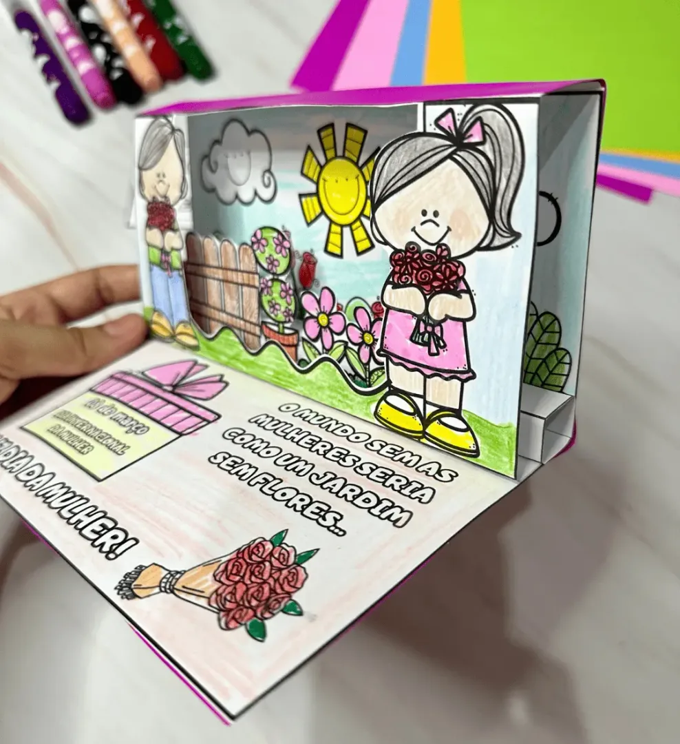 Cartão Jardim 3D - Dia da Mulher — imagem 5