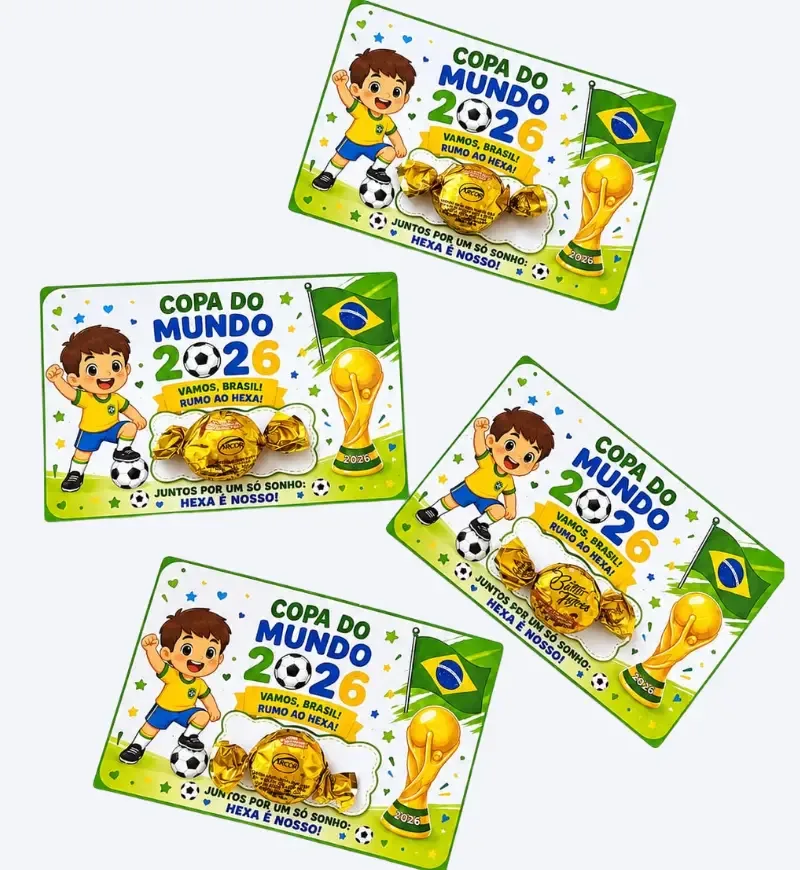 Cartão Lembrancinha - Copa do Mundo — imagem 2