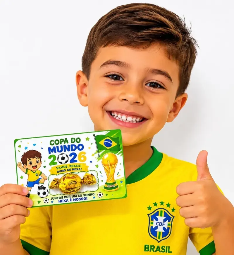 Cartão Lembrancinha - Copa do Mundo — imagem 3
