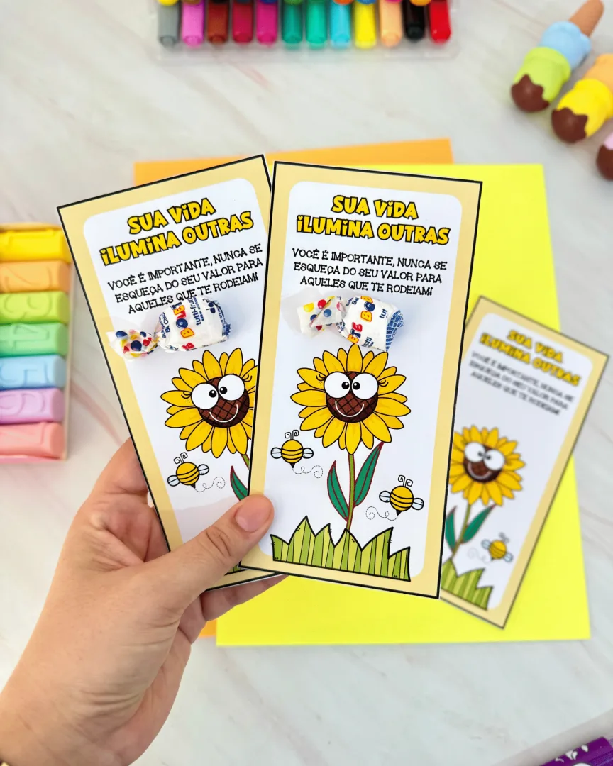 Cartão Lembrancinha Setembro Amarelo: Sua Vida Ilumina Outras — imagem 2